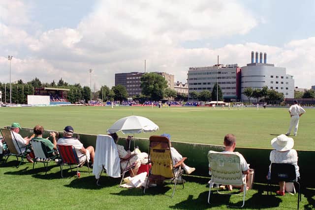 Flashback -  Spectators sit in the sun watching Hampshire at Burnaby Road, Portsmouth. Pic by David Garvey