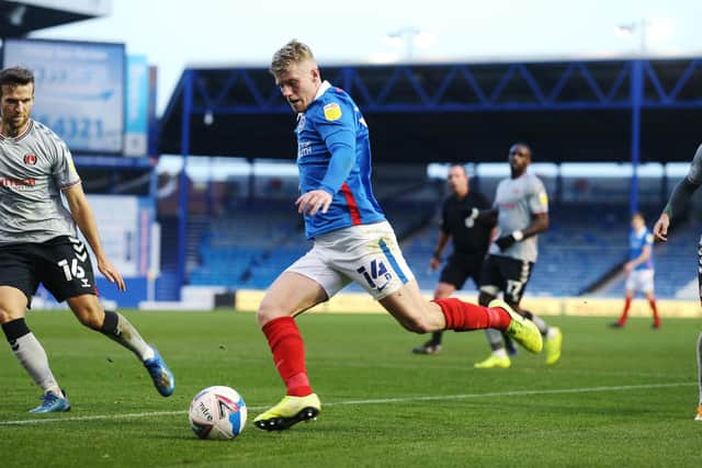 Andy Cannon is a surprise presence in Pompey's side against Plymouth after recovering from a groin problem. Picture: PinPep Media/Joe Pepler
