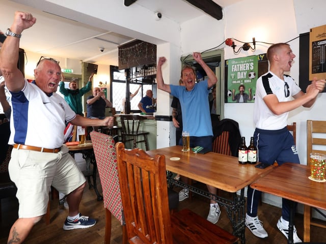 Despite the performance the ending provided an iconic moment for England fans.Picture: Sam Stephenson.