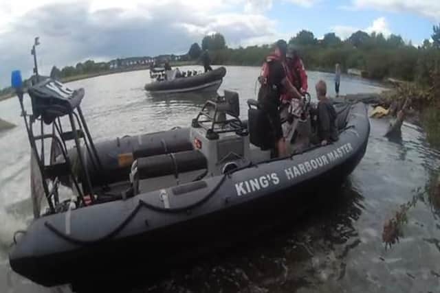 Three youngsters were rescued from mud and rising water in Grove Park, Gosport, on Sunday (August 6). Picture: Gosport Police.