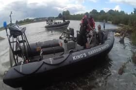Three youngsters were rescued from mud and rising water in Grove Park, Gosport, on Sunday (August 6). Picture: Gosport Police.