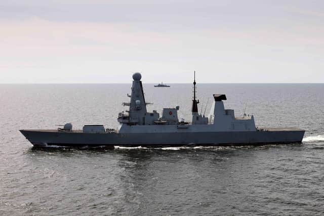 HMS Defender during the Baltic exercises.