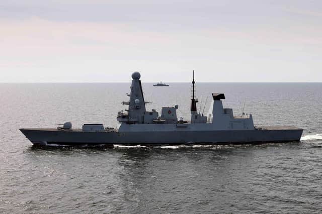 HMS Defender during the Baltic exercises.