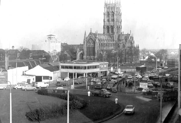The view of St George's Church in 1983