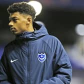Reeco Hackett-Fairchild, who has featured just once for Pompey since his January arrival, has been on loan at Bromley. Picture: Kieran Cleeves/ProSportsImages