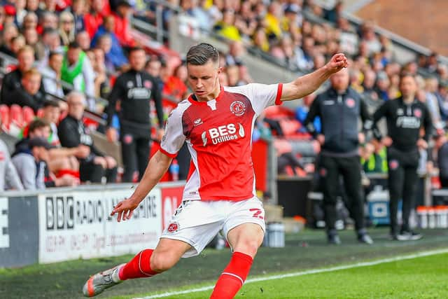 Callum Johnson has been on loan at Fleetwood this season. Photo by Sam Fielding / PRiME Photos.