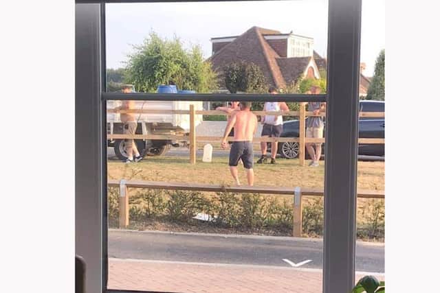 Residents near Wicor Rec discovered people showering naked outside their homes using an outdoor communal water-pipe.