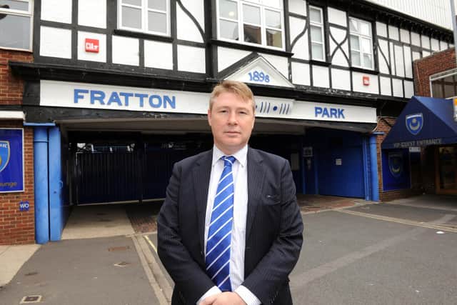 Micah Hall was taken to court over a website blog as his life imploded in the aftermath of saving Pompey from liquidation in April 2013. Picture: Paul Jacobs (132204-7)