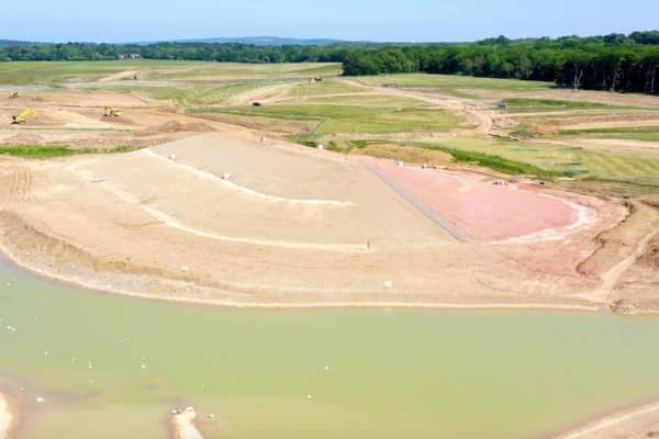 Drone footage of the ongoing work to create the new reservoir at Havant Thicket