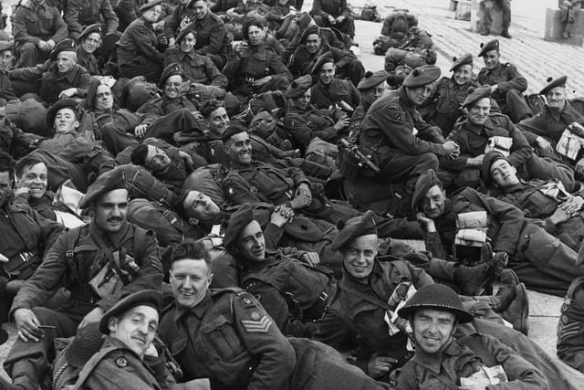 British soldiers of the RAMC (Royal Army Medical Corps) during the Normandy Landings, June 1944. (Photo by Keystone/Hulton Archive/Getty Images)