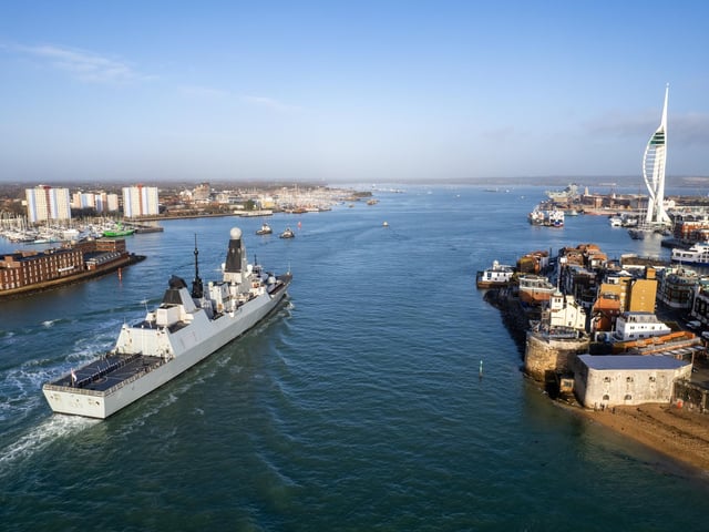 HMS Dauntless arriving back into Portsmouth.
Pictured - HMS Dauntless
Photo by Alex Shute
