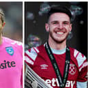 David James, left, was asked for his opinion on the future of Declan Rice, right.