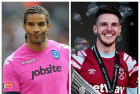 David James, left, was asked for his opinion on the future of Declan Rice, right.