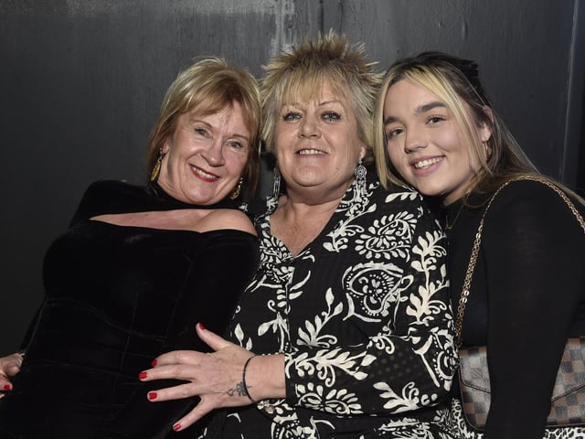 From left, Lana Chandler, Sonia Latham and her granddaughter Lacey Johnson, all from Portsmouth.