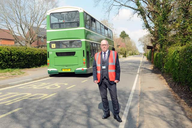Headteacher Kyle Jonathan of Swanmore College is urging for a Pelican crossing to put in outside the college in New Road, Swanmore, after several near misses over the years.Picture: Sarah Standing (200421-6937)