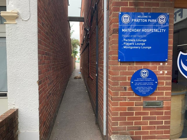There's normally a battle to get through the alleyway to the entrance to Fratton Park