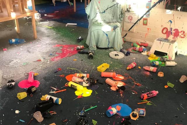 Vandals have damaged the nursery room at Arundel Court Primary Academy & Nursery in Northam Street, Landport. Picture: Arundel Court Primary Academy & Nursery