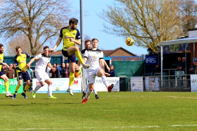 Matt Paterson struck for Gosport in the Weston-super-Mare defeat Picture: Tom Phillips