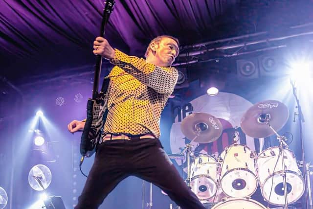 Dave Fletcher levitates for the crowd.