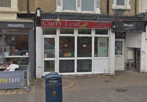 Curry Leaf, a takeaway at 141 Winter Road, Southsea was given a score of four on May 16.