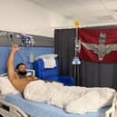 Shayne receiving treatment.