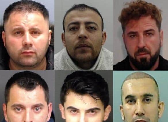 Pictured from L to R: Goran Assad Jalal, Hemin Ali Salih, Jamal Walid Saied, Marinel Danut Palage, Mariwan Tofiq Mustafa and Pshtewan Majid Ghafour. Picture: National Crime Agency.