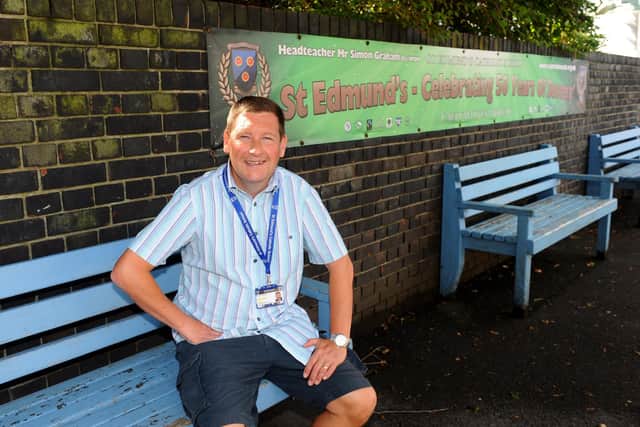 St Edmund's Catholic School headteacher Simon Graham 'cannot understand' why the government are not using half-term to vaccinate school staff.

Picture: Sarah Standing (200820-3078)