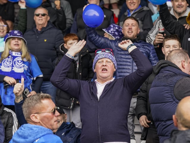 The travelling Fratton faithful were in good spirits throughout Saturday's trip to Lincoln