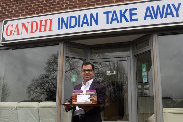 Abu-Suyeb Tanzam pictured outside Gandhi Indian Takeaway in Anjou Crescent, Fareham.

Picture: Keith Woodland (22022020-2)