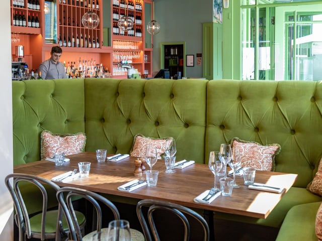 The stylish interior of the newly refurbished Brasserie Blanc in Gunwharf. Picture: Mike Cooter (280424)