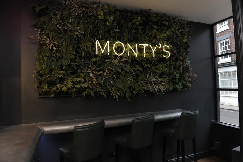 Monty's in Castle Road, Southsea, is a stylish and slick looking bar with some beautiful interior finishes including the feature wall created out of fake plants and flowers which is a perfect photo opportunity.