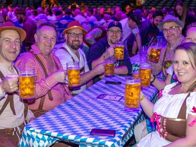 Portsmouth Guildhall played host to this years Oktoberfest event, with hundreds of guests over two sessions and German themed live music.Pictured - Oktoberfest guests enjoying the atmosphere and live musicPhotos by Alex Shute