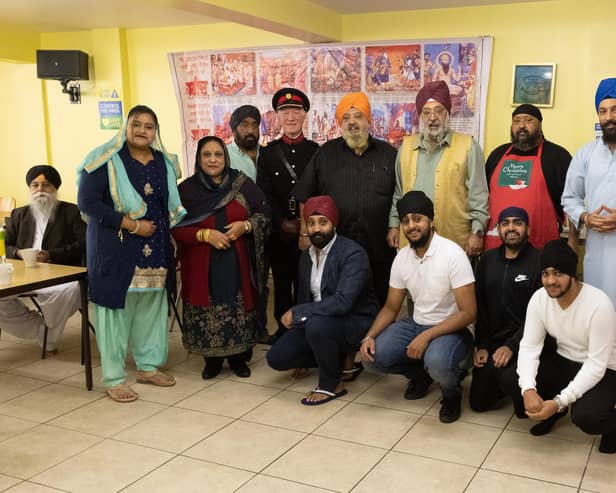 The Deputy Lord Lieutenant of Hampshire with some of the members of the Gurdwara.

Picture: Keith Woodland (211121-26)