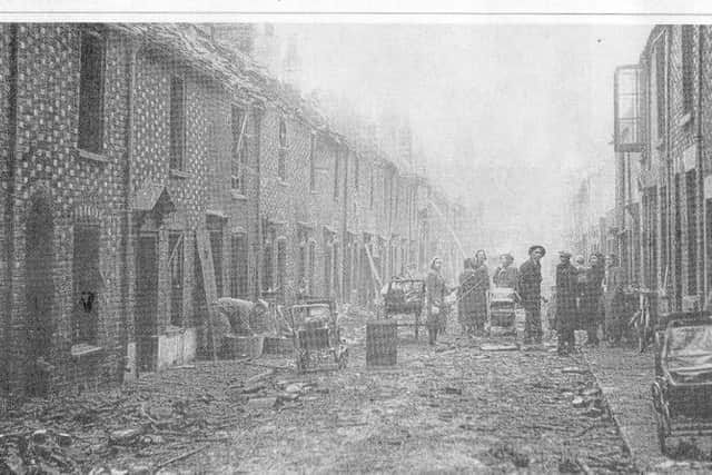 Devastation in the Conway Street area the morning after. Possibly looking along Trafalgar Street. Picture: The News