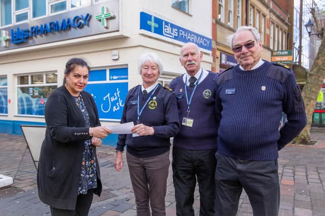 Pushpinder Laly with NCI Coastwatch team, Gail Rendle, David Burden and Chris Aps.
Picture: Habibur Raman