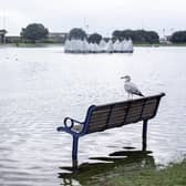 Storm Ciarán is set to hit Portsmouth later this week. Canoe Lake in Southsea was flooded on Monday (October 30). Picture: Habibur Rahman