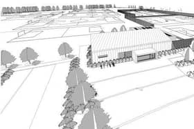 An artist's impression of the planned new pavilion on the King George V playing fields in Cosham

From council papers