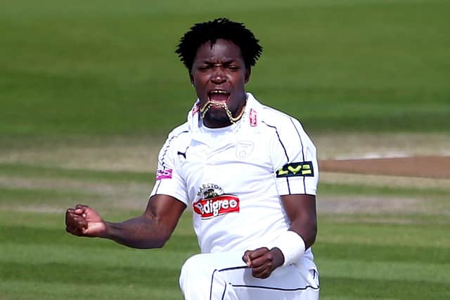 Fidel Edwards missed most of the 2016 season after being injured playing football before a County Championship game. Photo by Charlie Crowhurst/Getty Images.