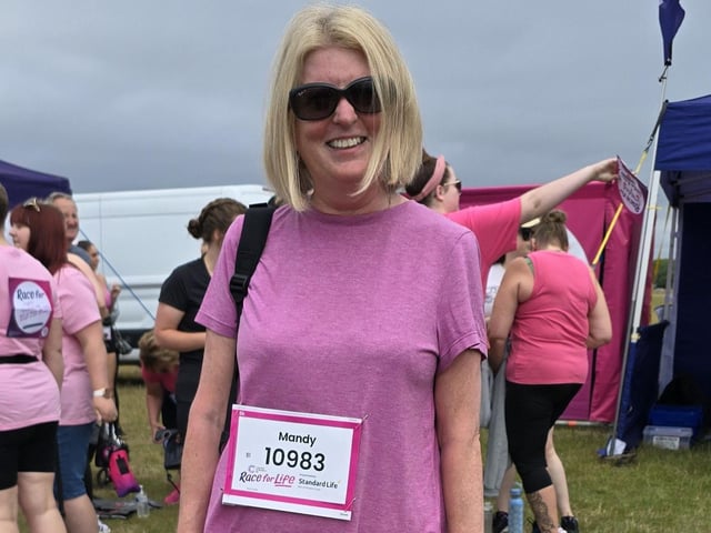 Mandy took part in Race for Life Portsmouth to mark a year since her cancer diagnosis.