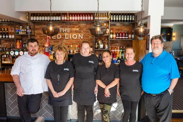 Staff at The Red Lion.