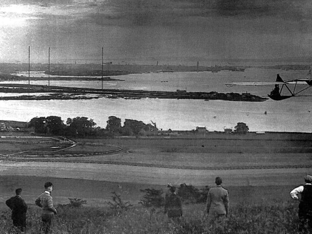 Hovering over Portsdown Hill 1919, with very few high structures on Portsea Island. The News archive