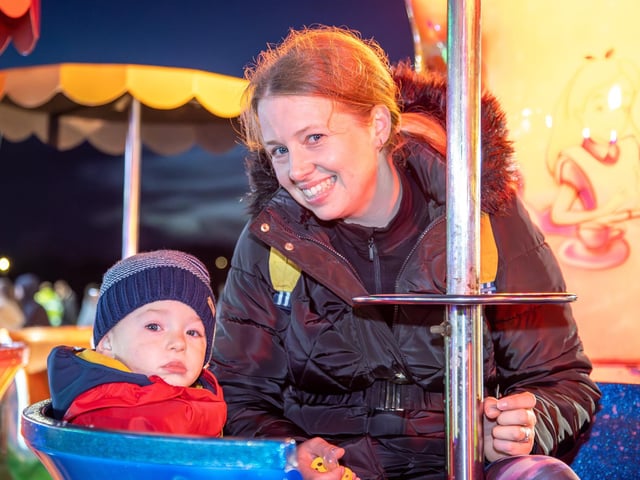 People from across the region descended onto the grounds of HMS Sultan on Thursday evening for a night of excitement, bonfire and fireworks.Pictured - Matthew, 2 with Mum Jessica from GosportPhotos by Alex Shute