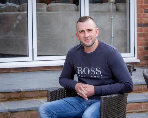 Stubbington man Jamie Roe had a bleed on the brain after having the AstraZeneca vaccine and had to learn to walk again
Picture: Habibur Rahman