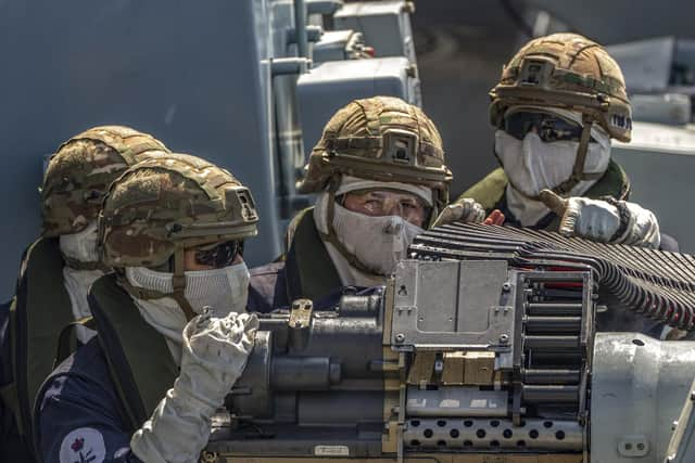 Pictured: HMS Kent's weapons crews practice close range gunnery whilst on BALTOPS 20.
LPhot Dan Rosenbaum, HMS Kent