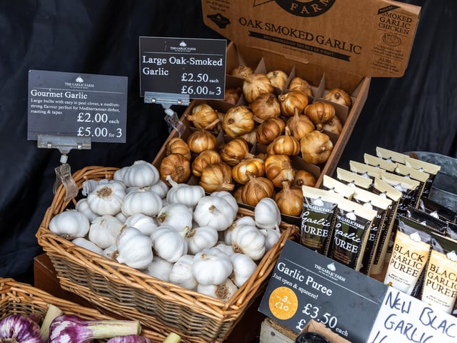 Tasty offerings from the famous Isle of Wight garlic farm. Picture: Mike Cooter (210522)