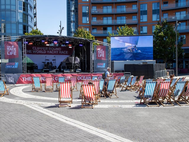 Pictured - Entertainment was put on for the event and there were big screens to watch the highlightsPhotos by Alex Shute