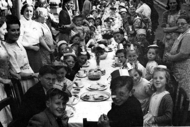 Arnaud Street, Buckland, Coronation street party 1953