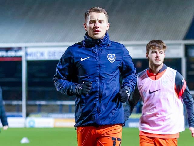 Bryn Morris warns up for Tuesday night's game against Peterborough