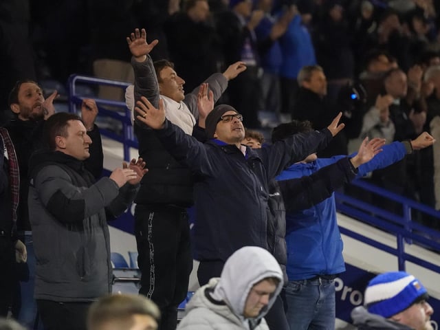 Pompey fans backed their team to a crucial Championship survival win over Cardiff last night.