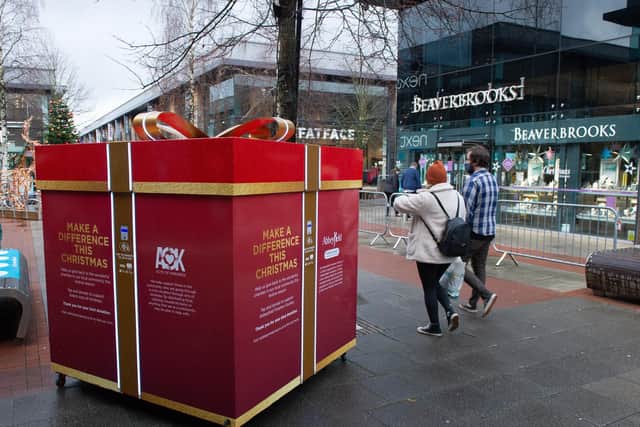 Whiteley Shopping Centre has installed a festive giving box 